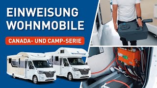 Einweisung in die Wohnmobile der Serien Canada \u0026 Camp bei Ahorn Camp