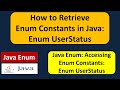 How to Retrieve Enum Constants in Java - enum UserStatus | Java enum | enum in Java | Java Tutorial
