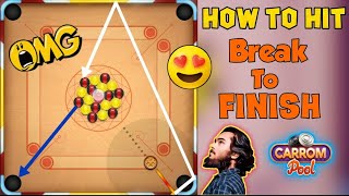🌟Carrom pool🌟Best 6 Break To Finish🔥Hard trick shots Indirect gameplay 😱 OMG / Must Watch
