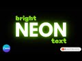 Create Neon Text Effect Neon Text Glow in Canva Easy Tutorial for Beginners