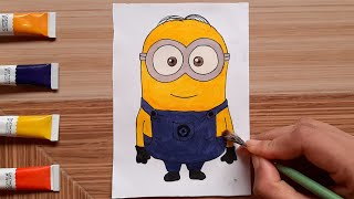 How To Draw Minions Easy Step By Step | Colouring Of Minions  | How To Draw For Beginners |
