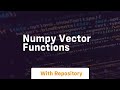 numpy vector functions