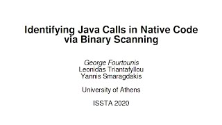 Identifying Java Calls in Native Code via Binary Scanning (ISSTA'20)