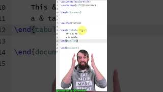 Basic Tables in LaTeX #shorts