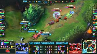 Lustboy and Santorin fails an easy gank - TSM vs KT - League of Legends