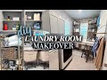 EXTREME LAUNDRY ROOM MAKEOVER! 🧺 DIY ORGANIZATION AND DECORATE WITH ME