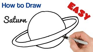 How to Draw Saturn Planet Super Easy step by step | Art tutorial