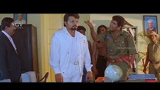 Police Shobhraj Amazing Plan To Arrest Sai Kumar's Goons | Khadga Kannada Movie Scene