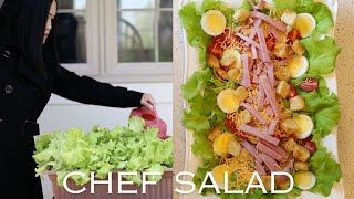 How to Make a Delicious Chef Salad in 5 EASY Steps | Simple \u0026 Healthy Classic Chef Salad Recipe|Vlog