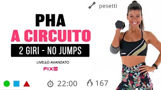 Circuito PHA Tonificazione Gambe, Glutei, Braccia e Spalle (Senza Salti)