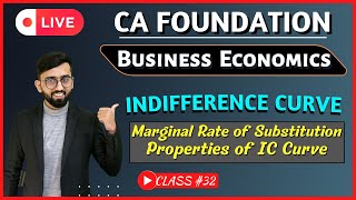 Properties of Indifference Curve |MRS Formula Explained |CA Foundation Business Economics |Class #32