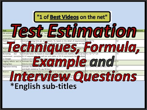 Test Estimation techniques, formula, example and Q&A Test Estimation techniques, formula, example and Q&A