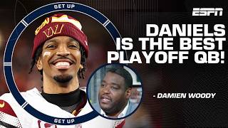 Damien Woody CHALLENGES the crew 👀 'Jayden Daniels is THE BEST QB in the playoffs! 🗣️ | Get Up