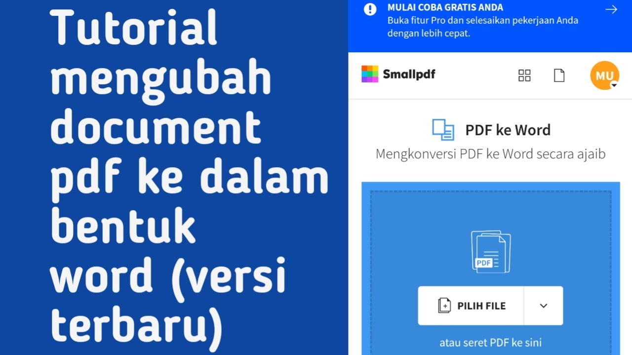 Versi Terbaru!!! Tutorial Cara Mengubah Document PDF Ke Dalam Bentuk ...