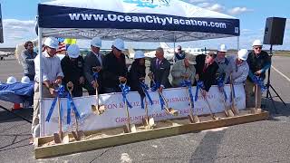 Groundbreaking ceremony for new terminal at Ocean City, N.J., municipal airport.