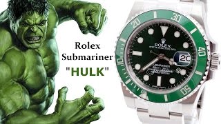 ▶ Green Rolex Submariner 116610LV, \