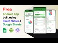 Free Android & iOS Finance Tracker App built using React Native and Google Sheets