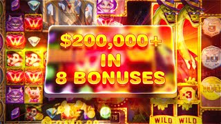 I WON $200,000+ in 8 BONUSES.. BIG WINS!! (Highlights)