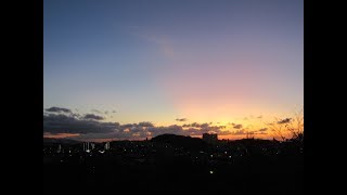 ２０１９－０９－２４【夕陽と花と夕焼雲】青葉公園スライドショー