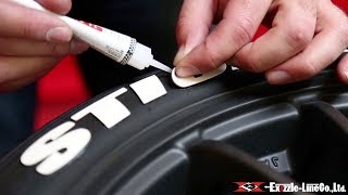 タイヤステッカー 貼り付け手順 TIRESTICKERS ホワイトレター D.I.Y