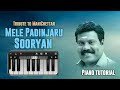 Mele Padinjaru Sooryan | Easy Piano Tutorial | Tribute to Kalabhavan Mani | Piano Tunes