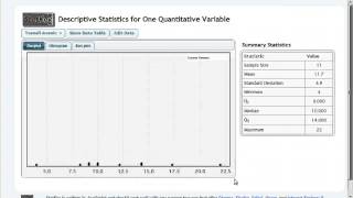 1-Var Stats using StatKey