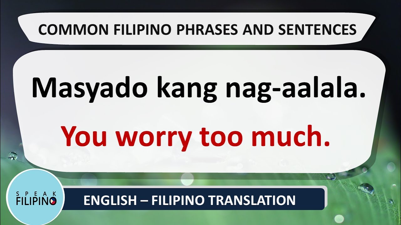 Direction Phrases In Tagalog Tagalog Words Filipino