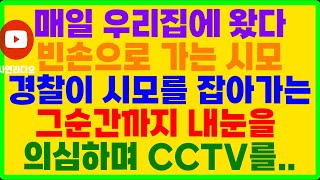 실화사연- 매일 우리집에 왔다 빈손으로 가는 시모. 경찰이 시모를 잡아가는 그순간까지 내눈을  의심하며 CCTV를..