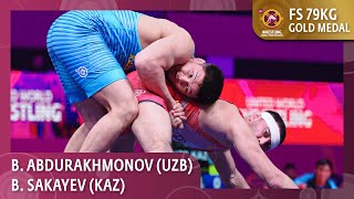 Gold Medal • FS 79Kg • Bekzod ABDURAKHMONOV (UZB) vs. Bolat SAKAYEV (KAZ)