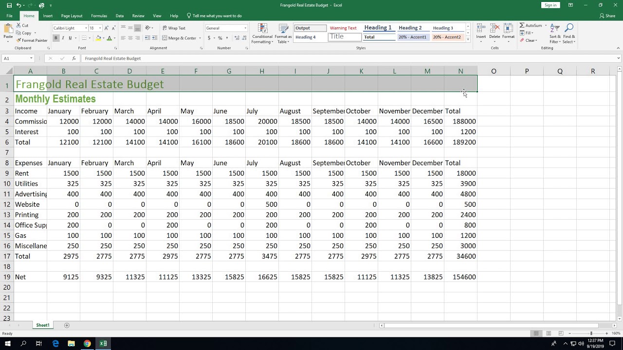 Excel Module 1 Demonstration Part 2 Youtube