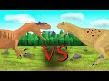 Allosaurus VS Carnotaurus -  Dinosaur Fight Animation 2D / Pivot Animator