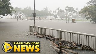 Hilo Roads Underwater, Flash Flood Warning Continues (Jan. 12, 2020)