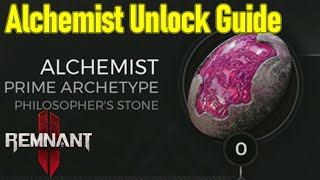 Remnant 2 alchemist unlock guide, how to get alchemist, mysterious stone, philosophers stone