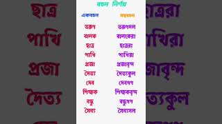 #বাংলা #বাংলাব্যাকরণ #বচন  #aye_tobe_sohochori