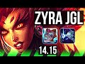 ZYRA vs KHA'ZIX (JGL) | 81% winrate, 3/1/10 | EUW Master | 14.15