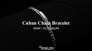 ByEnzo Cuban Link Chain Bracelet, 5mm | Platnum Jewelry