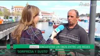 Encuentran en Bermeo un obús entre el pescado