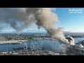 schnitzer steel fire in oakland spreads smoke