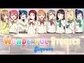 Aqours - WONDERFUL STORIES (Color Coded, Kanji, Romaji, Eng)