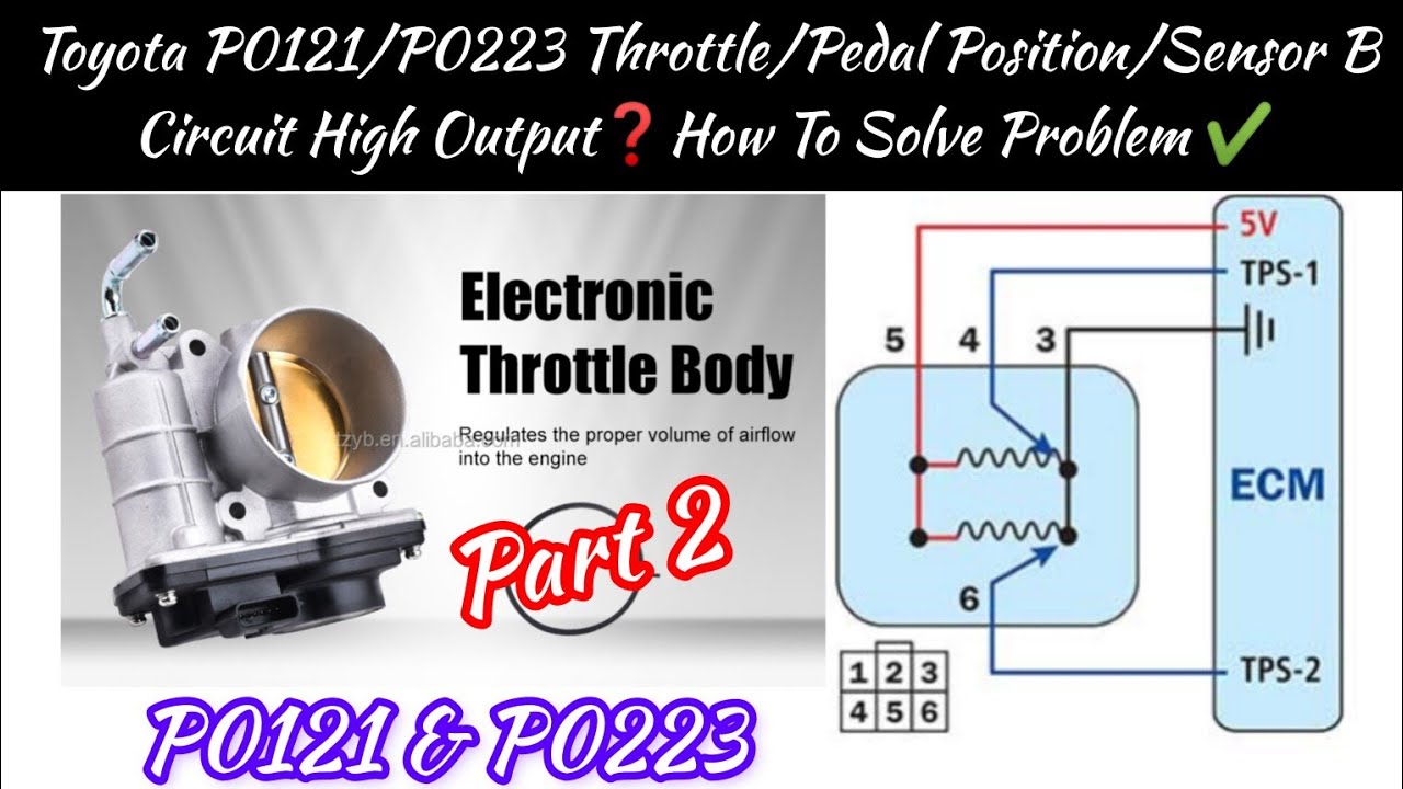 Toyota(Part2)P0121/P0223 Throttle/Pedal Position/Sensor B Circuit High ...