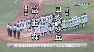 富士森 x 日大鶴ヶ丘　2022夏 西東京大会 準々決勝　放送時間切れ