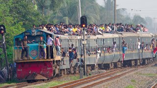 ঈদ যাত্রীতে ভরপুর ট্রেনের ছাঁদ  || Jamalpur Commuter Train Roof Top Full of Eid Passenger