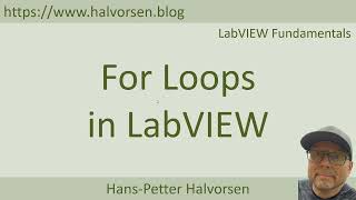 For Loops in LabVIEW