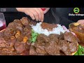 Asmr testy 🤤 spicy mutton 🐐 liver 😋 fry and rice 🌾 asmr food mukbang cooking challenge eating video#