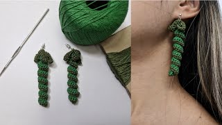 Spiral Crochet Earrings |Remake ep03 by Crafty Camille #crochet #spiral #tutorial