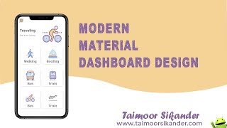 Create a Modern Dashboard in android studio using Material design | For all screen sizes