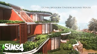 The Sims 4 - Underground Modern House - Relaxing Speed Build ASMR (CC Links)