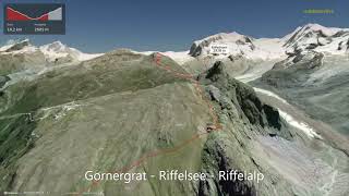 Gornergrat - Riffelsee – Riffelalp ∆ hiking trails ∆ 3d-trail.com/switzerland/