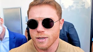 CALEB IS GONNA PAY - CANELO ALVAREZ REACTS TO NEAR BRAWL WITH CALEB PLANT AT FACE OFF