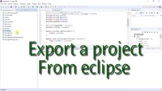 How to export a project from eclipse